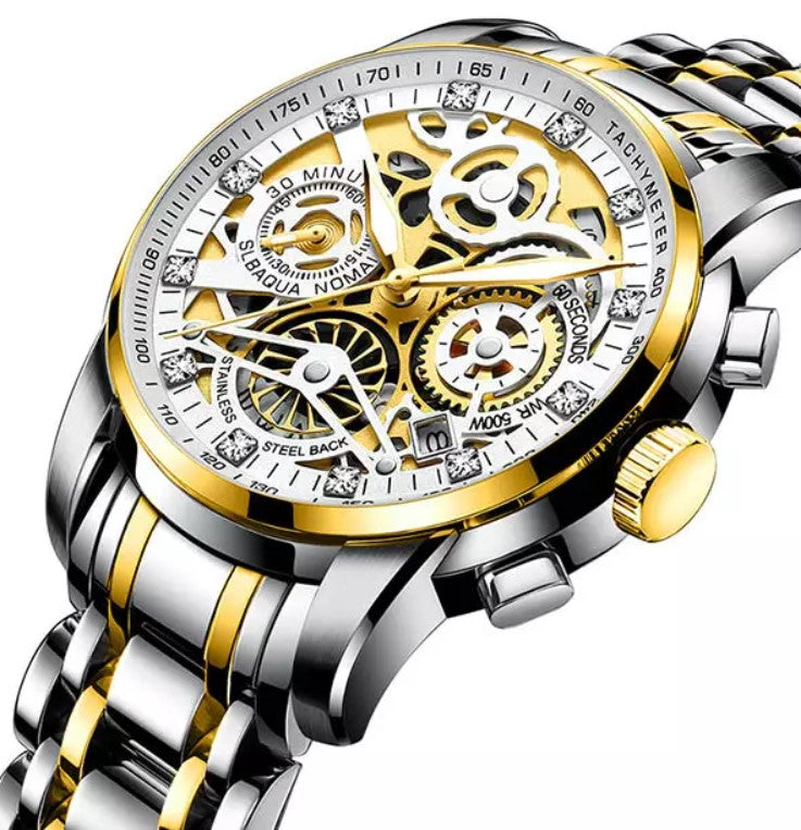 Exclusive watch Automatic Gold/Silver chrome by HYKS
